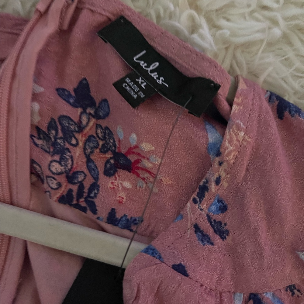 Lulus Fiorire Rose Floral Print Wrap Maxi Dress XL nwt no belt - Picture 4 of 15